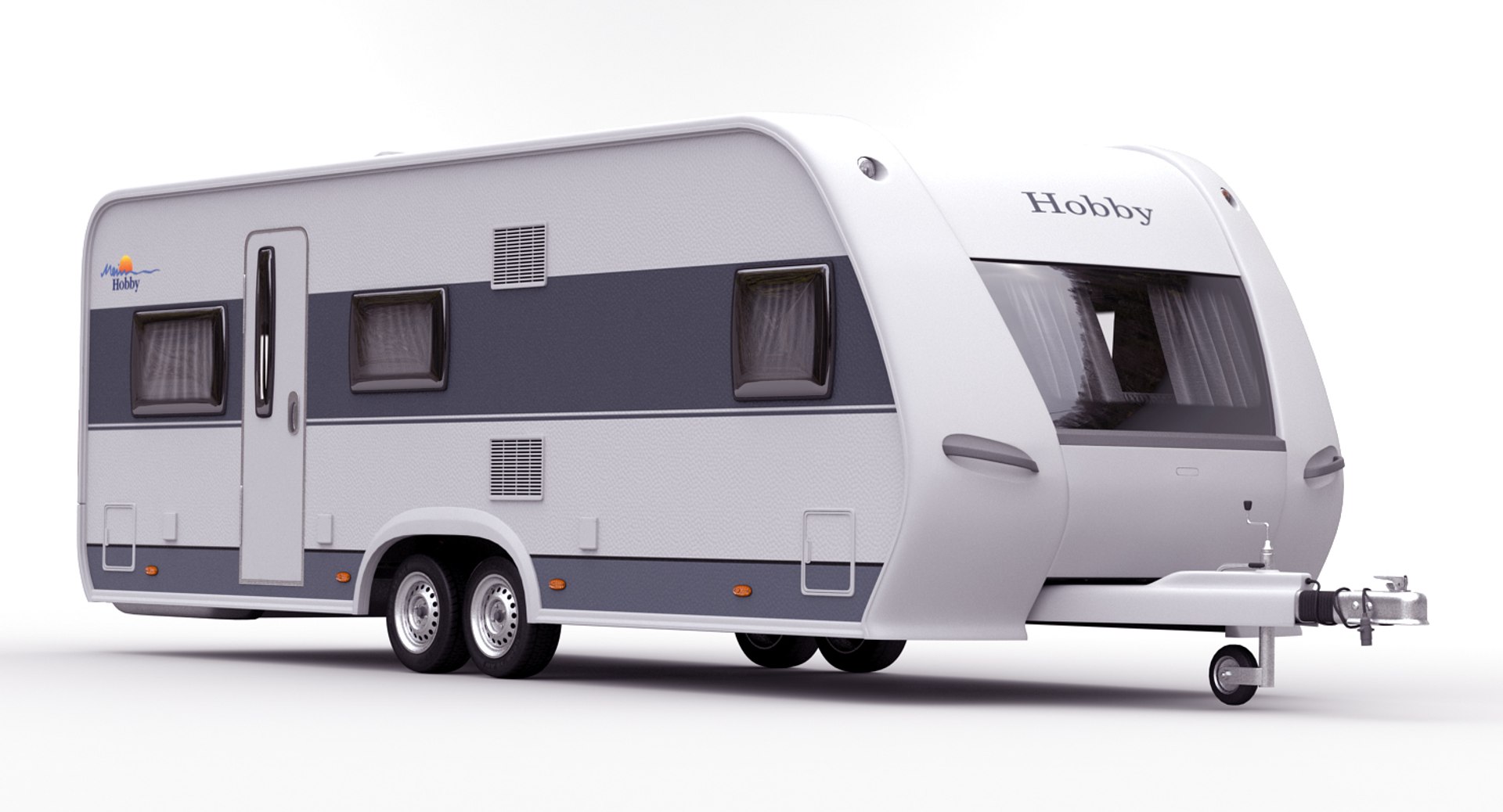 Hobby Caravan Prestige 3D model preview