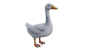 White Goose low poly model