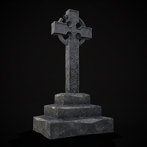 Celtic Cross Tombstone 3D