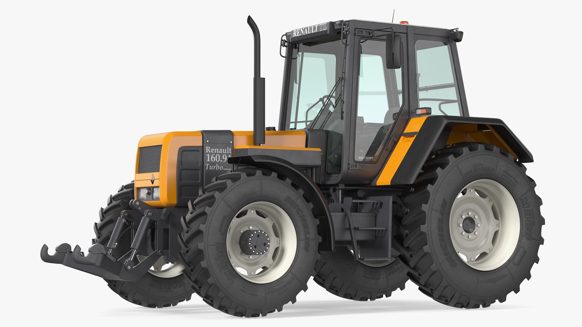 Renault 160-94 Wheel Tractor Clean Rigged 3D model preview