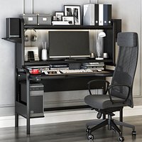 IKEA workplace set with FREDDE desk and MARKUS chair