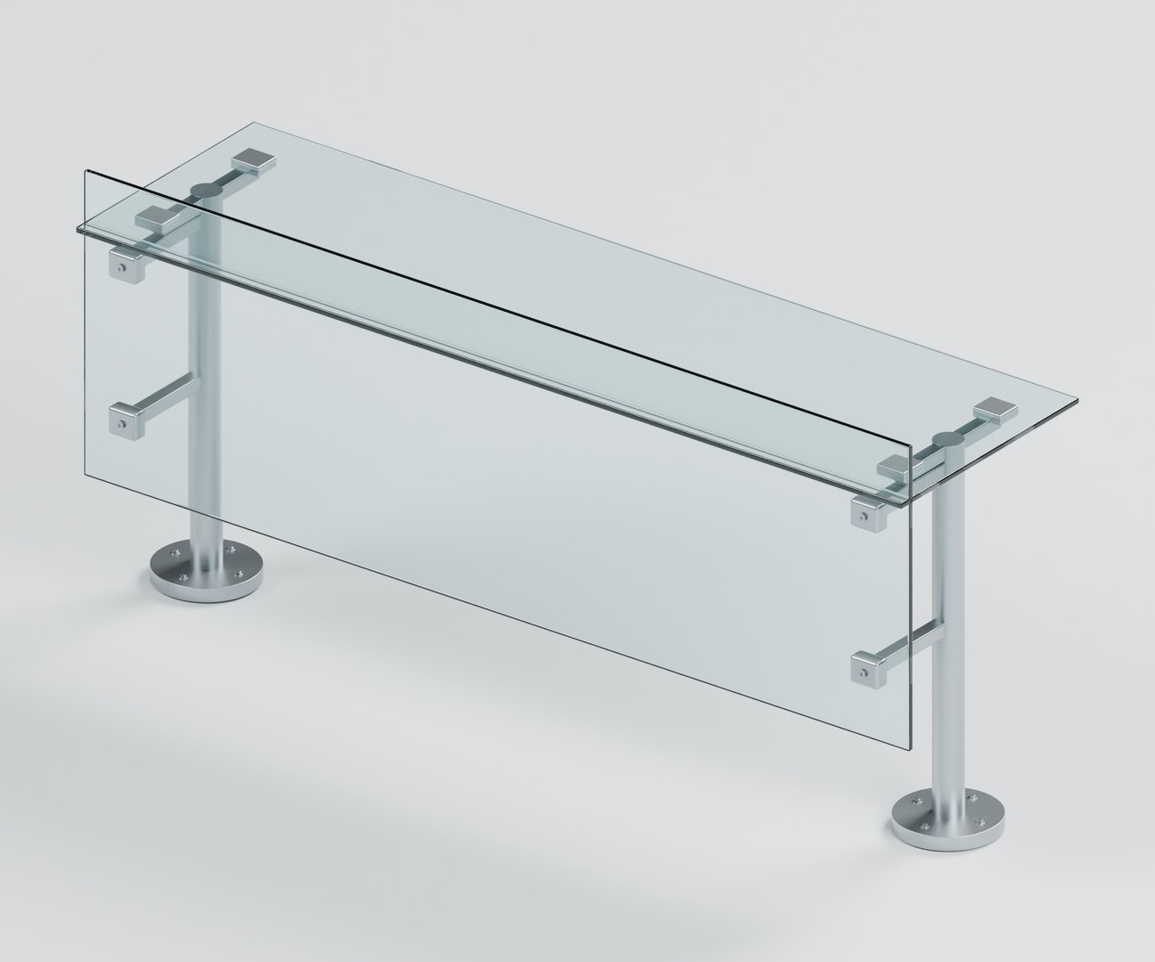 Countertop Buffet Sneeze Guard with Adjustable Glass and Clamps model https://p.turbosquid.com/ts-thumb/Wo/C4xH5q/Iz/01_hero/jpg/1791509873/1920x1080/fit_q87/ed66cb9ff4c4963960ff30fecb36cc08b55993d0/01_hero.jpg