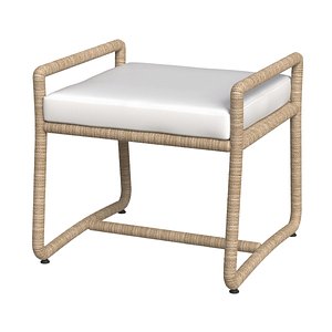 Palecek STILLWATER STOOL NATURAL 3D model
