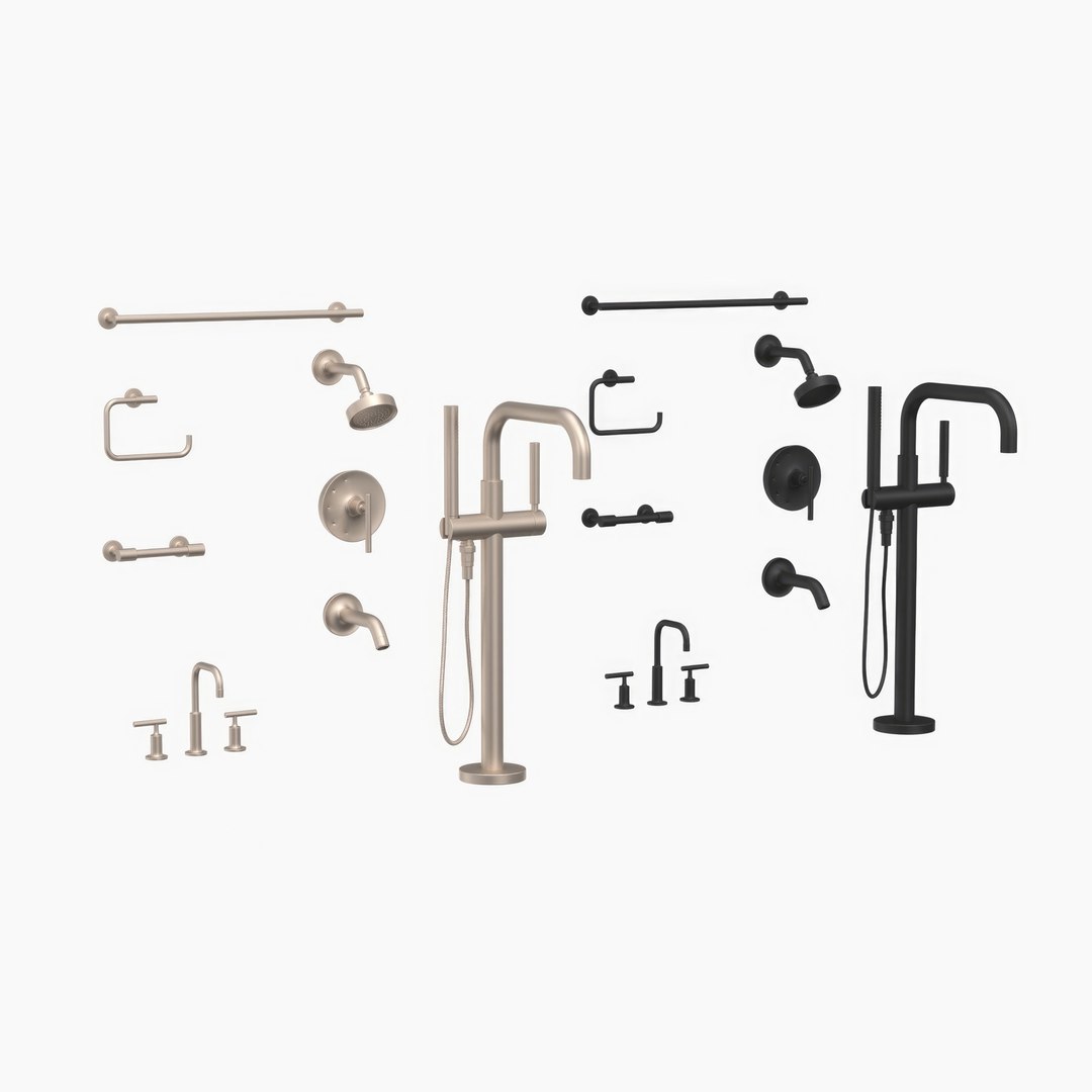 Kohler Bathroom Faucet and Accessories 3D TurboSquid 2120236