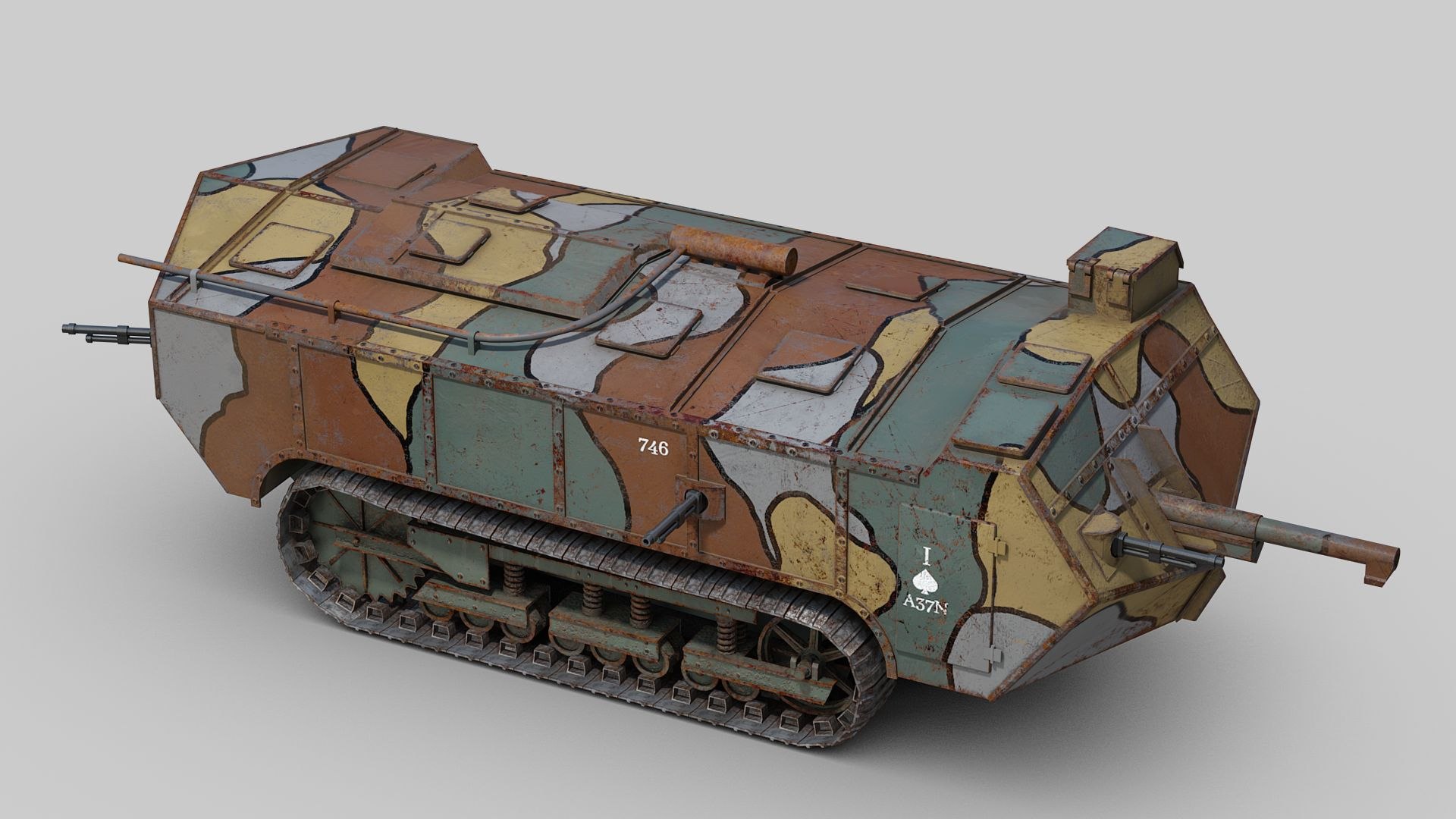 Saint Chamond Tank Model - TurboSquid 1942359