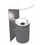 Zigzag wall mounted gray ashtray