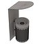 Zigzag wall mounted gray ashtray