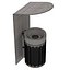 Zigzag wall mounted gray ashtray