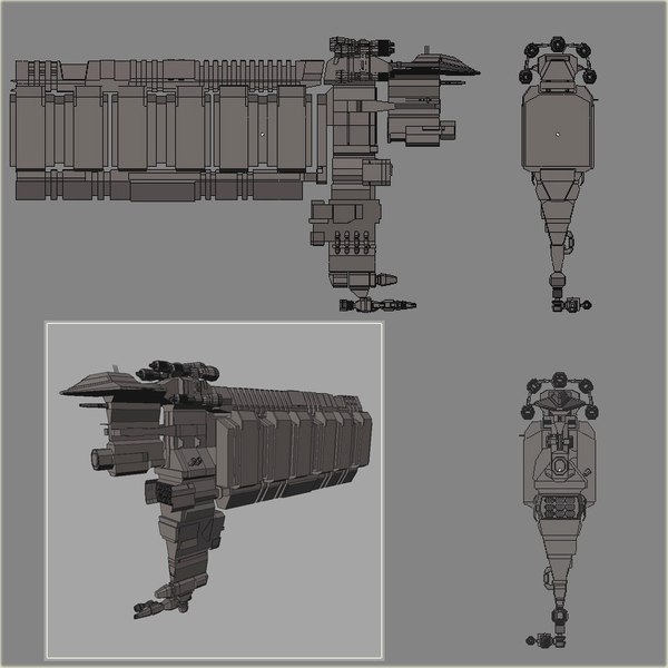 cargo drill laser 3d model