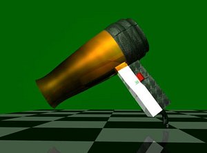 3d hair drier model