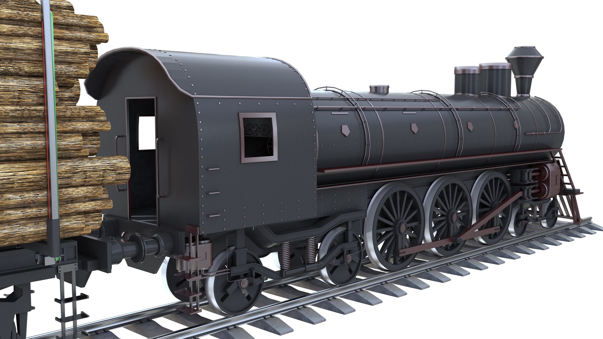 3D Logs Train Model - TurboSquid 1782734