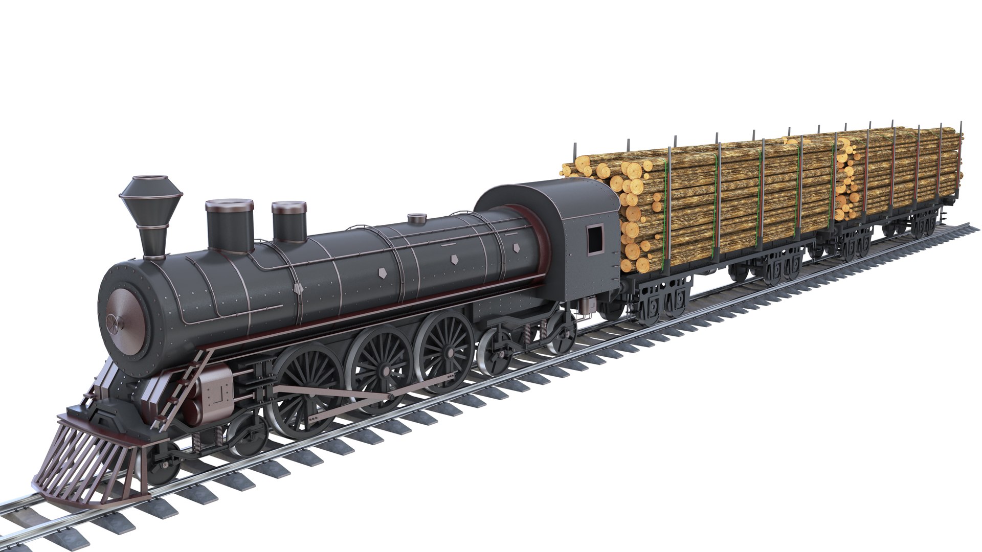 3D Logs Train Model - TurboSquid 1782734