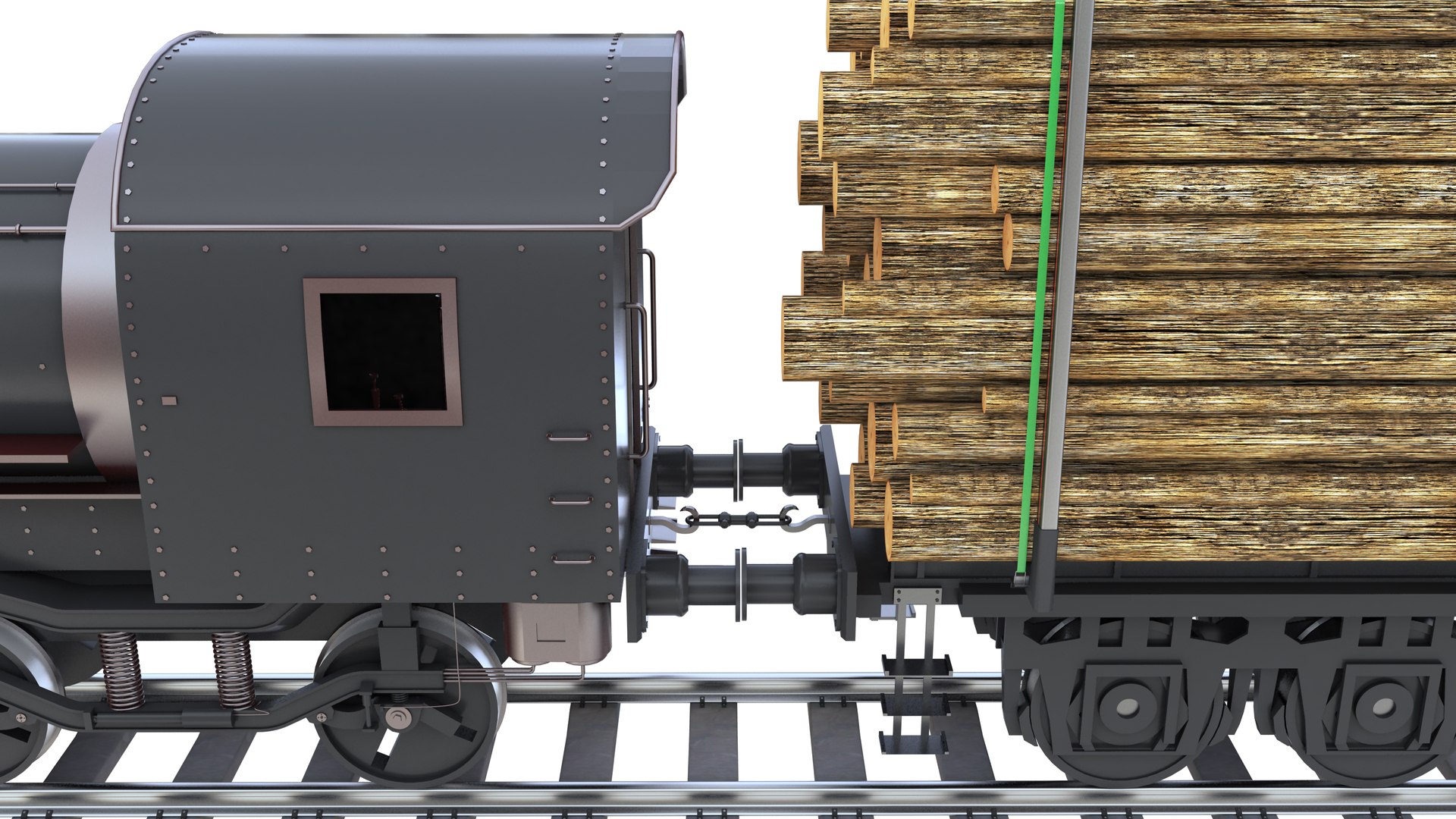 3D Logs Train Model - TurboSquid 1782734