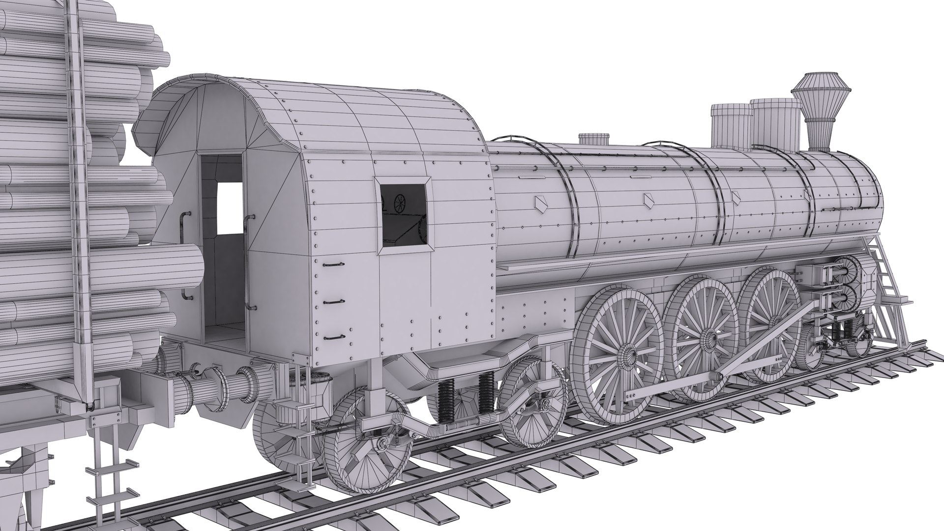 3D Logs Train Model - TurboSquid 1782734