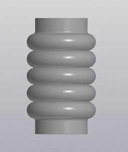 3D model 5 waves Vase