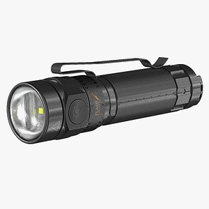 3D Hiking Flashlight - Middle Poly - Low Poly model
