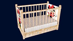 BED FOR BABY 3D