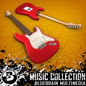 electric guitar 3d max