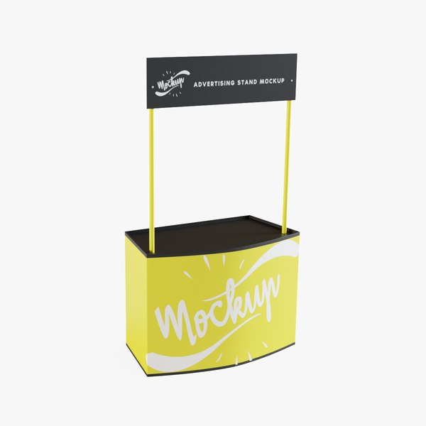 3D mockup advertising stand model