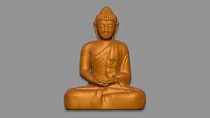 Asian Buddha  Sit Action 4 3D