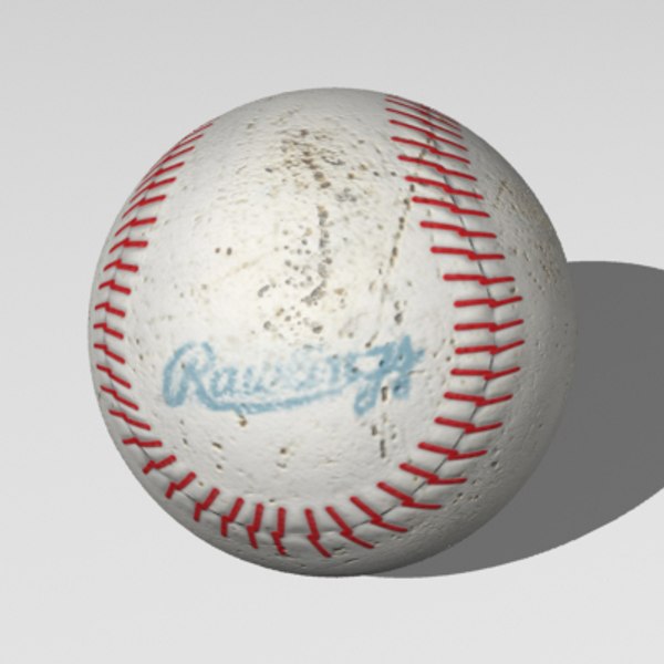 3d model of baseball rawlings