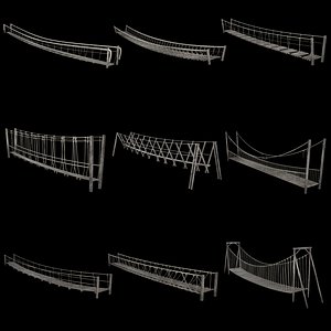 ROPE BRIDGE JUNGLE TRACK PIER HANGING PLATFORM COLLECTION