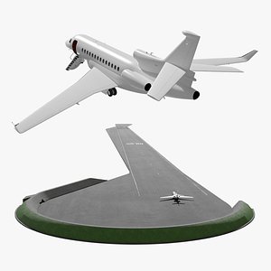 3D Private Airstrip With Business Jet