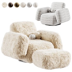 Minimalist Swivel Chair 3D