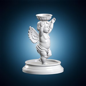 Cherub Fountain Figure 3D Print Model 3D model