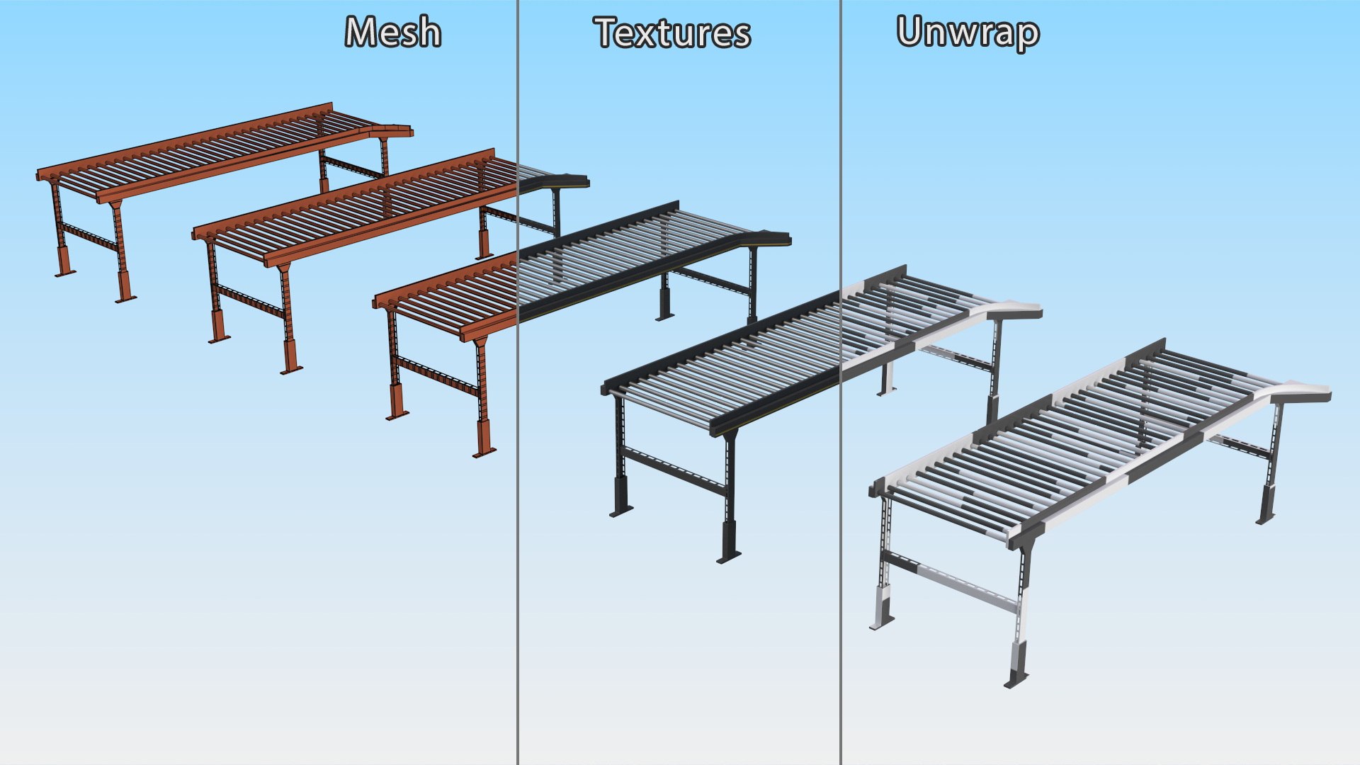 Factory Roller Table 3D Model - TurboSquid 2323130