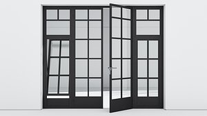 Aluminium door 304 3D model