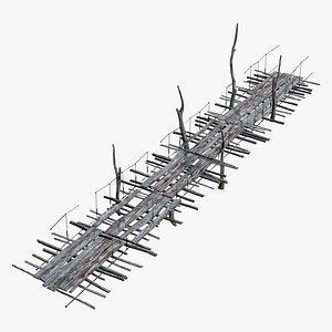 Old Wooden Pier M1 3D