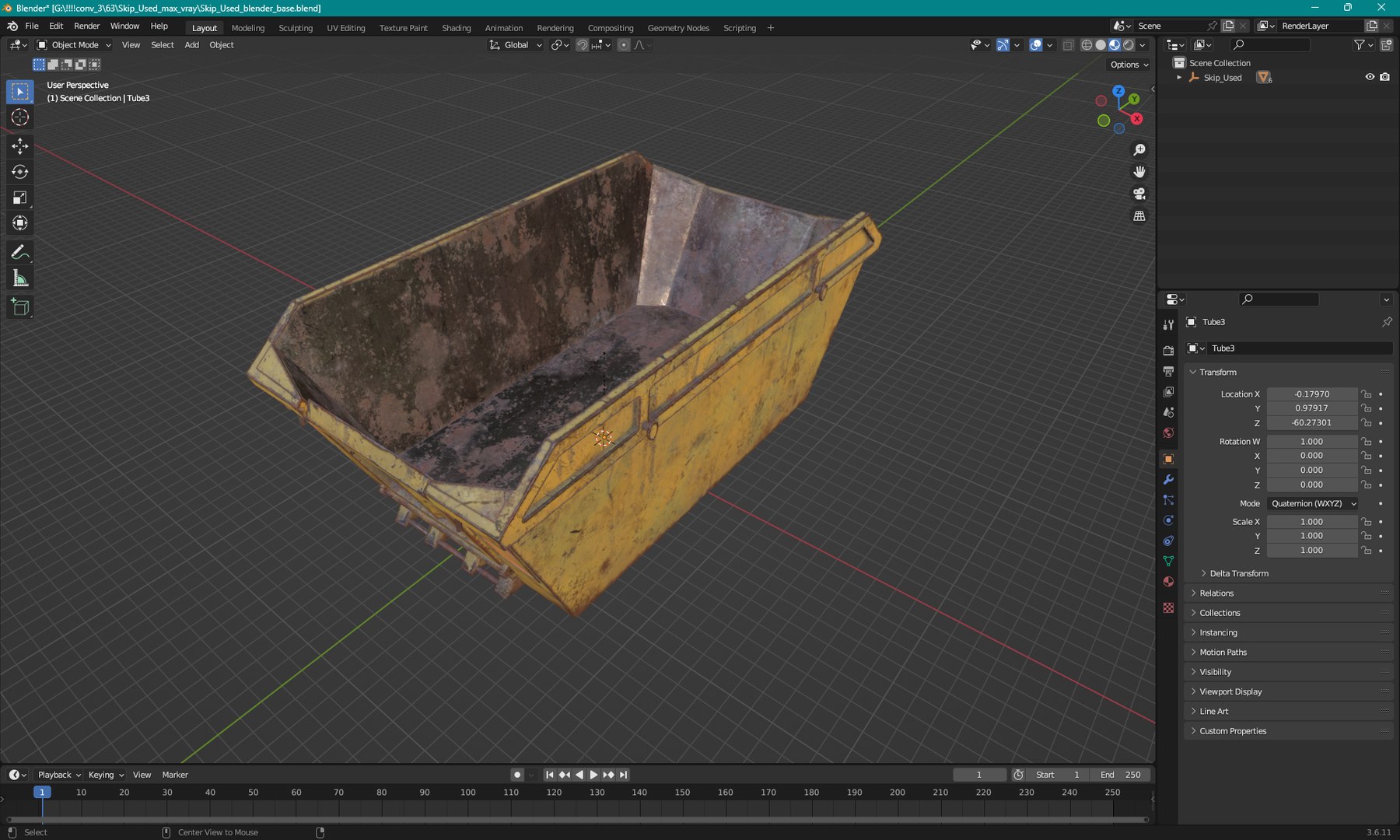 Skip Used Model - TurboSquid 2320560