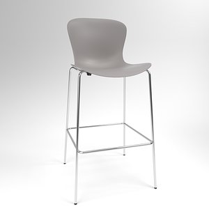 Fritzhansen Nap KS59 bar stool silver grey