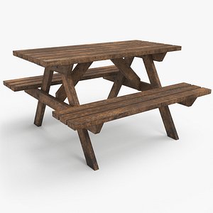 Picnic Table Rustic Oak Dirty