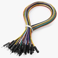 Jumper Wires Looped Multicolored