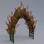 3d Gate With Flower 01