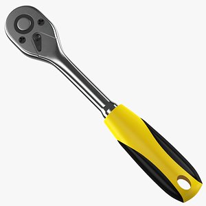 Detailed Yellow Socket Wrench 3D