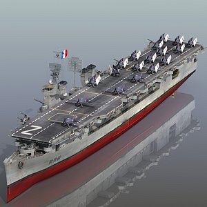 La Fayette R96 Independence-class French aircraft carrier 3D model