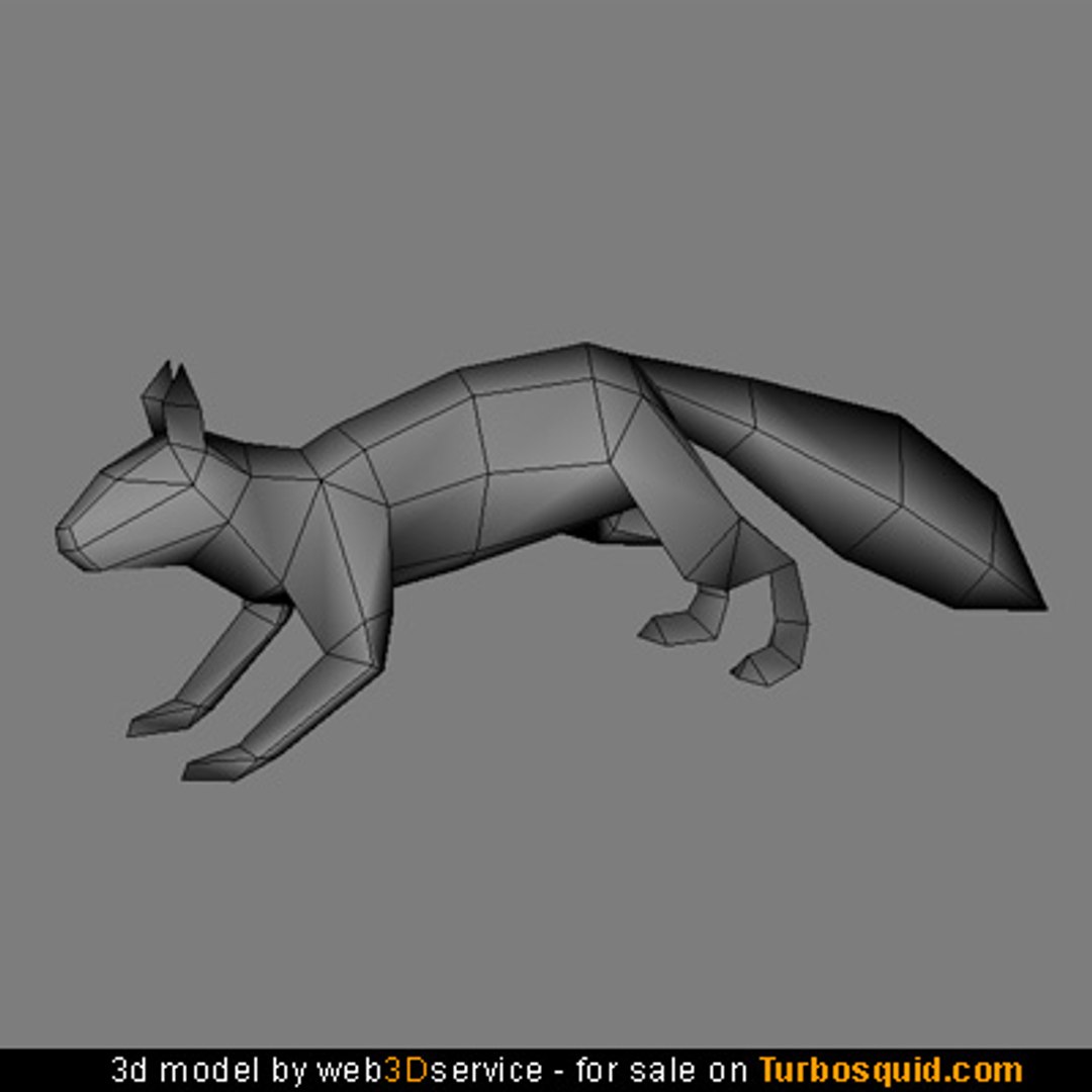 Squirrel Polygonal Real 3d Model