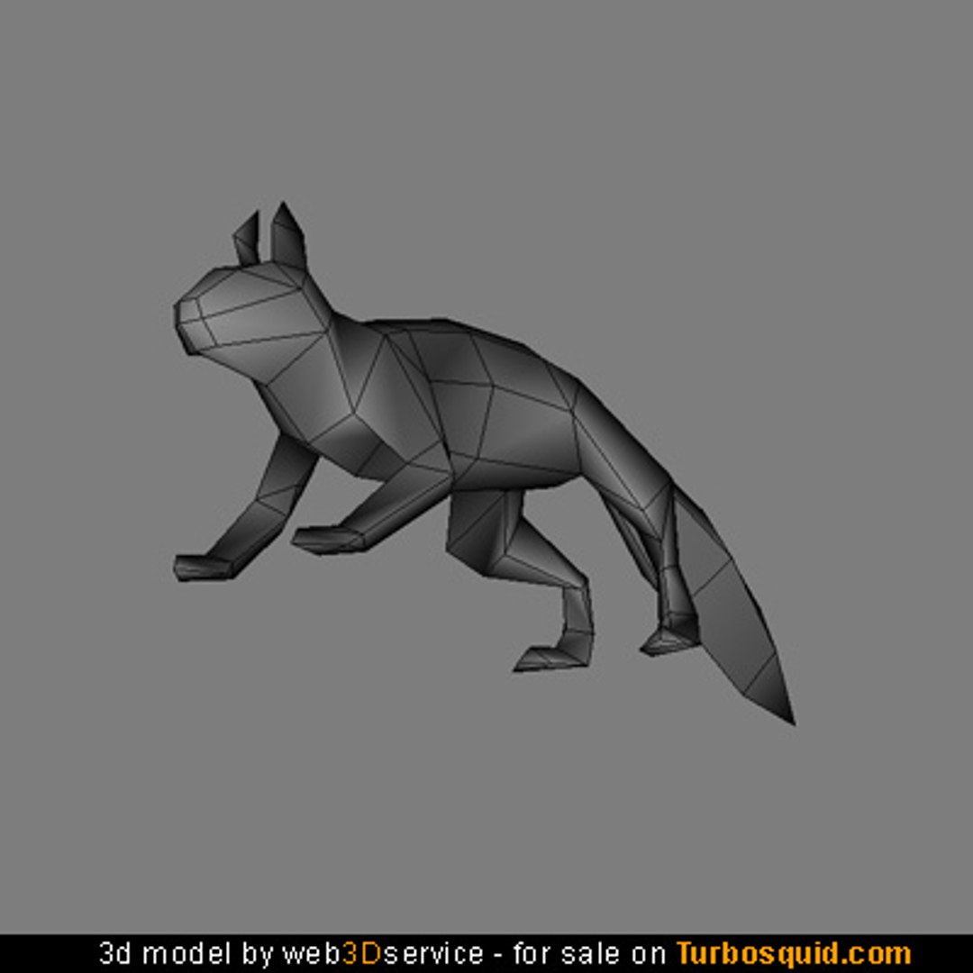 Squirrel Polygonal Real 3d Model