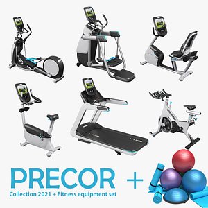 Precor collection 2021 and Fitness equipment  set 3D model