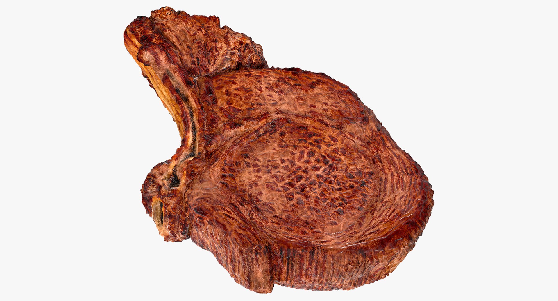Smoked Bone In Ribeye Steak 3D Model 3D model preview