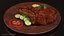 Smoked Bone In Ribeye Steak 3D Model