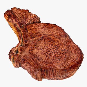 Smoked Bone In Ribeye Steak 3D Model