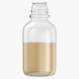 Laboratory Bottle Small With Ethanol 01 3D model