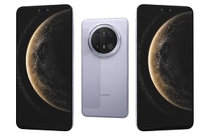 Huawei Mate 70 Pro Wind Purple Low Poly 3D model