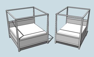 kit contemporary canopy beds 3d 3ds