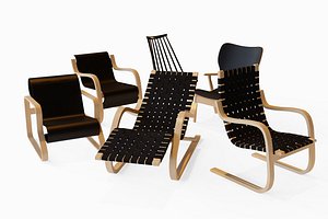 3D lounge artek chair