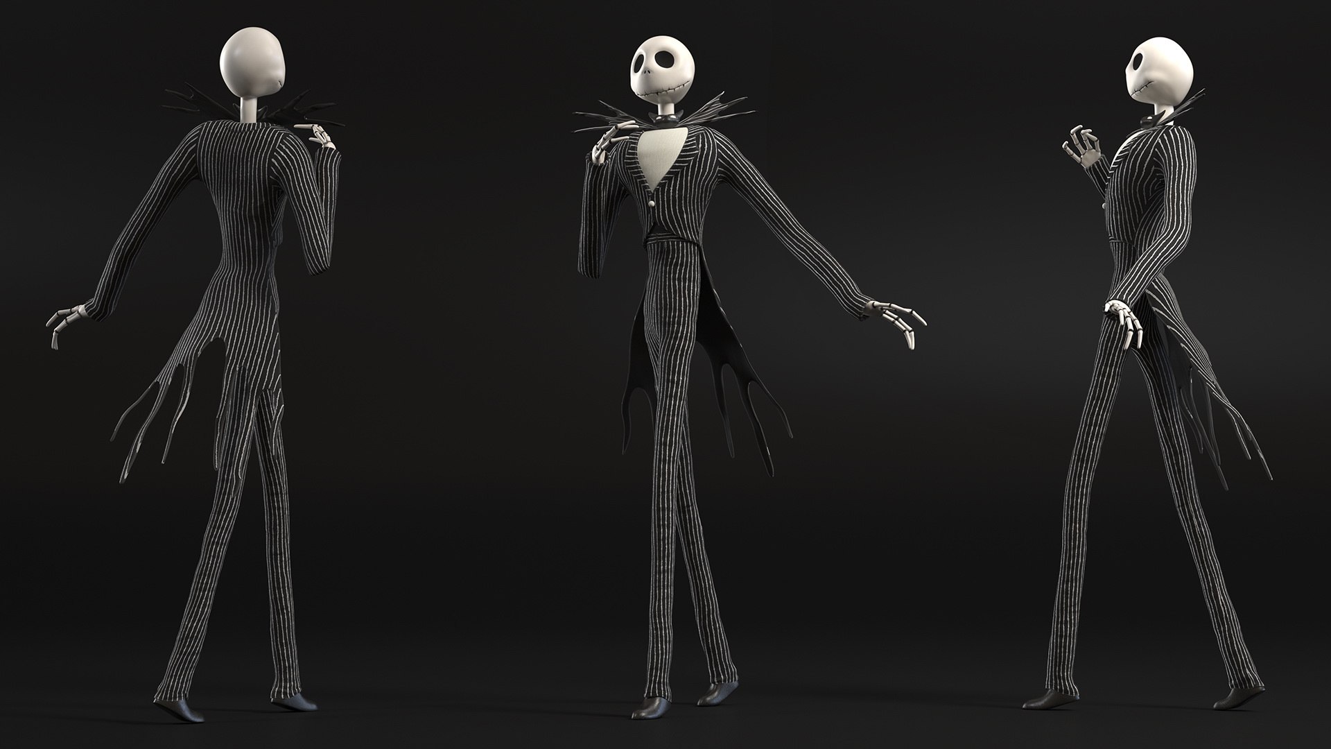 Character Jack Skellington Walking 3D Model - TurboSquid 2006686